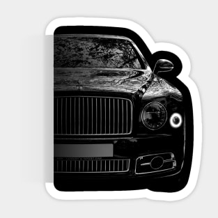 Bentley Mulsanne Speed  Black And White Cars Form Sticker